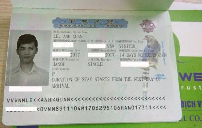 Chúc mừng 7 khách hàng của Visa Vietpower đã có visa du lịch Đài Loan